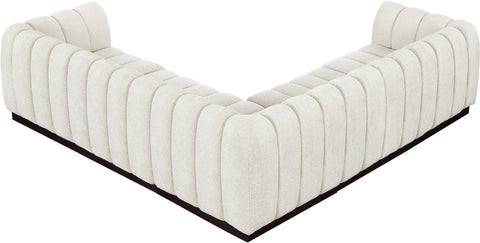 Porter Cream Chenille Fabric Modular Sectional Sec5C