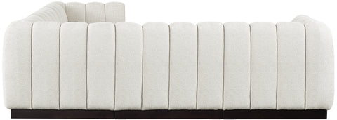 Porter Cream Chenille Fabric Modular Sectional Sec5C