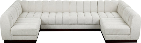 Porter Cream Chenille Fabric Modular Sectional Sec6A