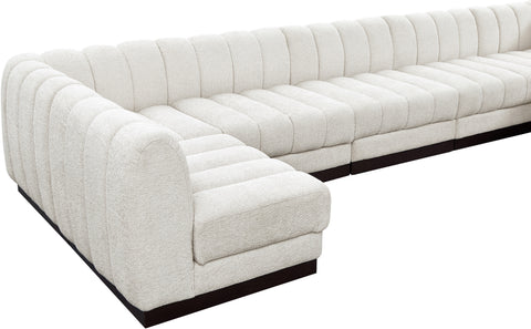 Porter Cream Chenille Fabric Modular Sectional Sec6B