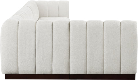 Porter Cream Chenille Fabric Modular Sectional Sec6B