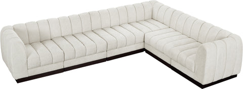 Porter Cream Chenille Fabric Modular Sectional Sec6C