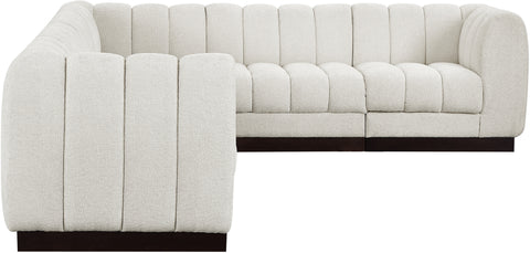 Porter Cream Chenille Fabric Modular Sectional Sec6C
