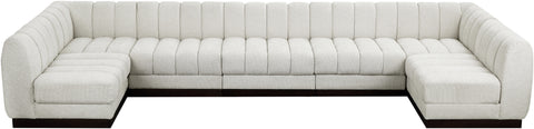 Porter Cream Chenille Fabric Modular Sectional Sec7A