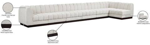 Porter Cream Chenille Fabric Modular Sectional Sec7B
