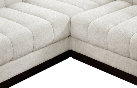Porter Cream Chenille Fabric Modular Sectional Sec7B