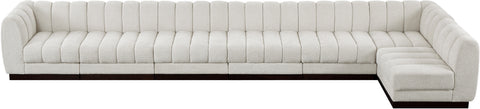 Porter Cream Chenille Fabric Modular Sectional Sec7B