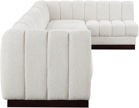 Porter Cream Chenille Fabric Modular Sectional Sec7B