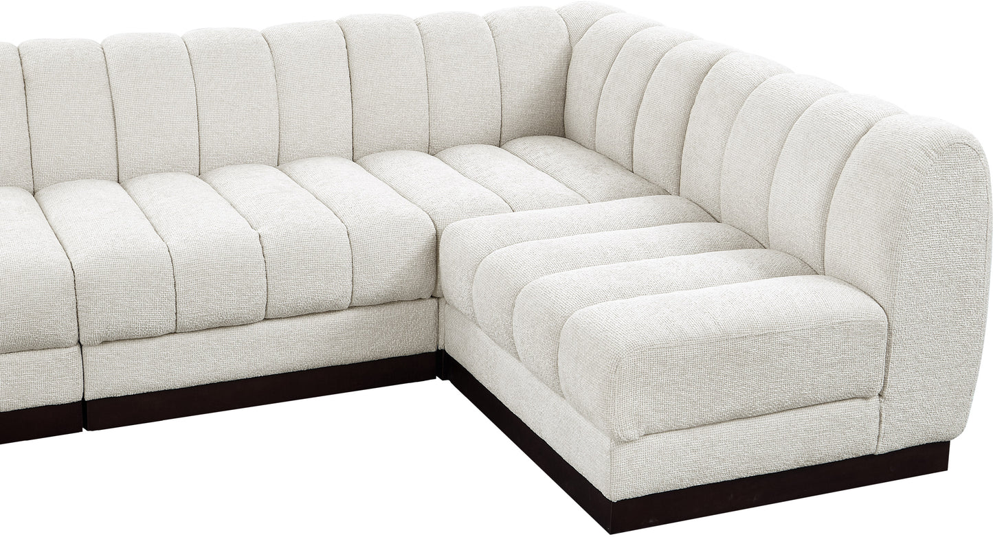 porter cream chenille fabric modular sectional sec8a