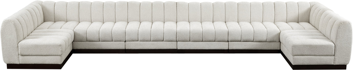 porter cream chenille fabric modular sectional sec8a