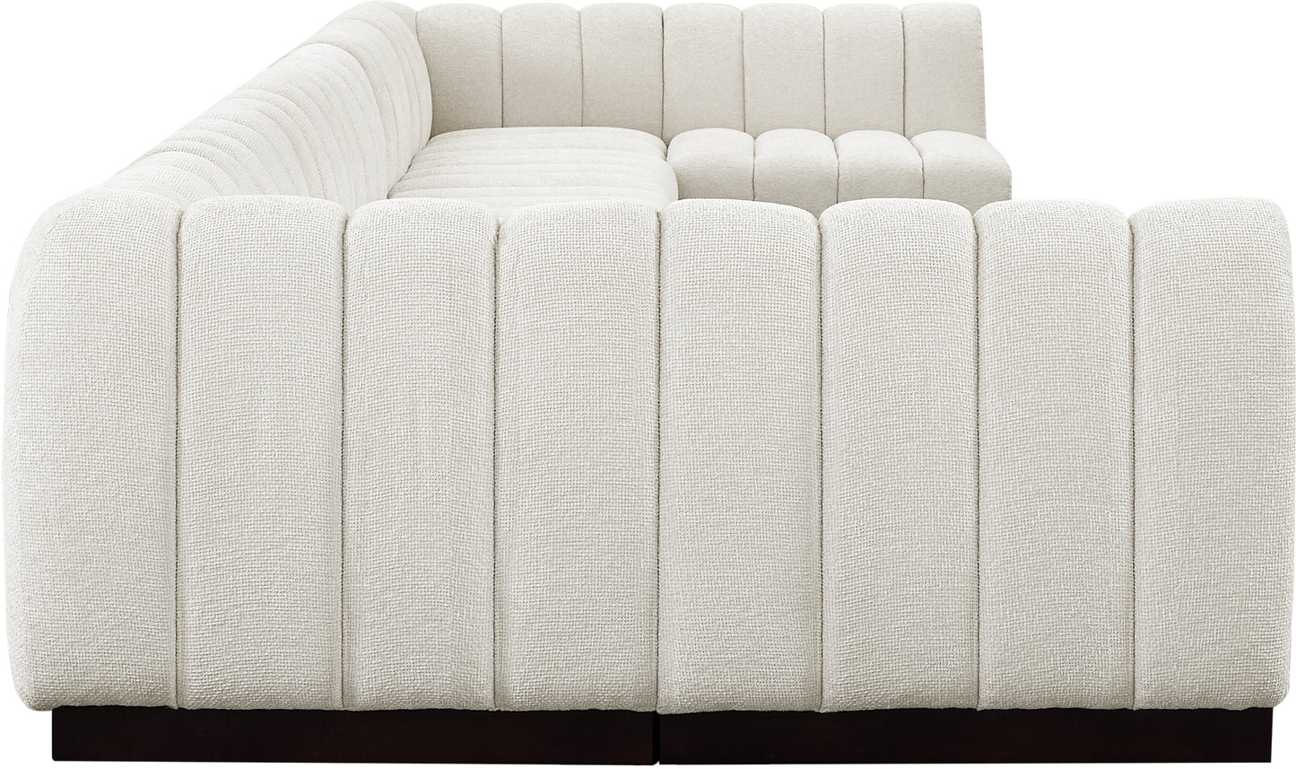 porter cream chenille fabric modular sectional sec8a