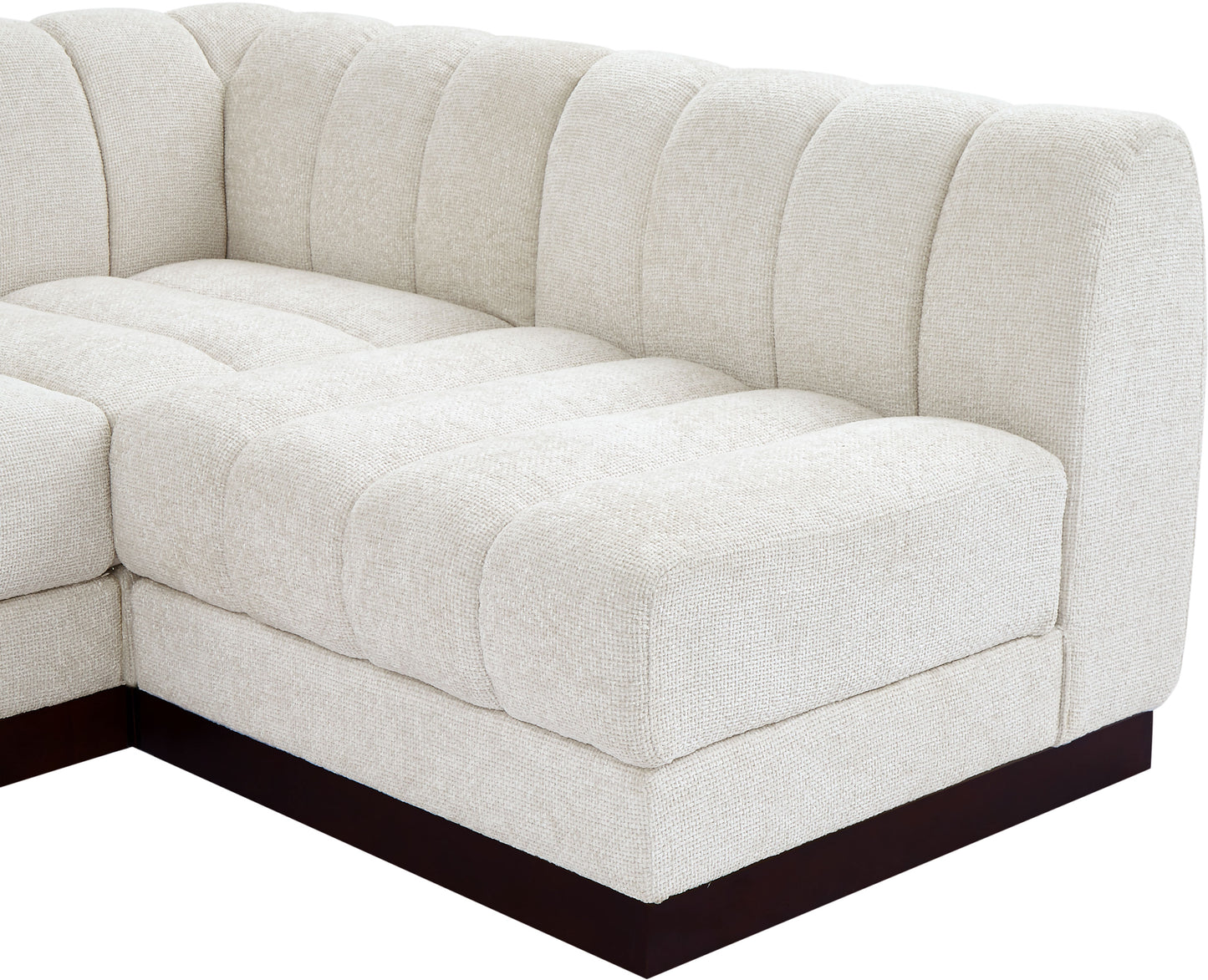 porter cream chenille fabric modular sectional sec8a