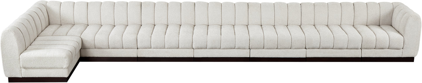 porter cream chenille fabric modular sectional sec8b