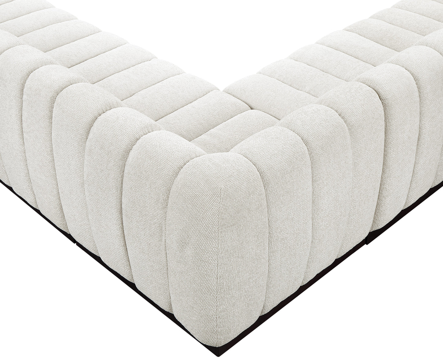 porter cream chenille fabric modular sectional sec8c