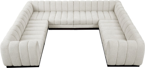 Porter Cream Chenille Fabric Modular Sectional Sec8C