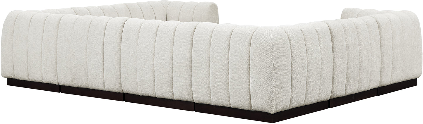 porter cream chenille fabric modular sectional sec8c