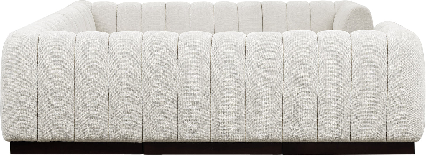 porter cream chenille fabric modular sectional sec8c