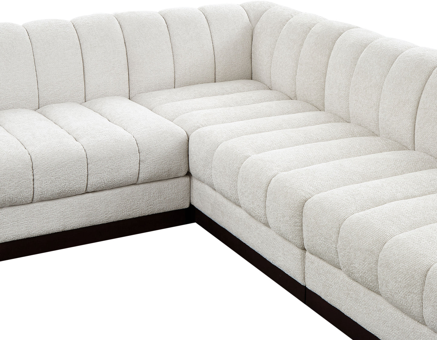 porter cream chenille fabric modular sectional sec8c