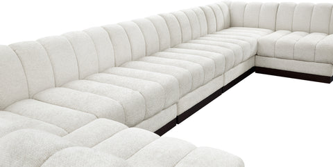 Porter Cream Chenille Fabric Modular Sectional Sec9A