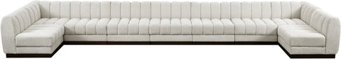 Porter Cream Chenille Fabric Modular Sectional Sec9A