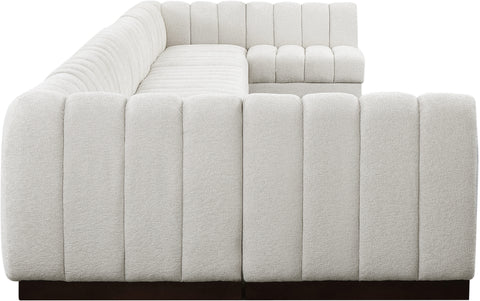 Porter Cream Chenille Fabric Modular Sectional Sec9A