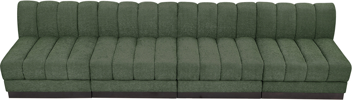 porter green chenille fabric modular sofa s128