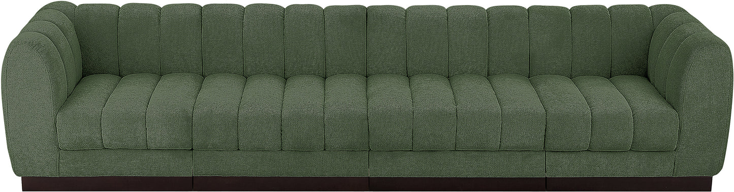 porter green chenille fabric modular sofa s133