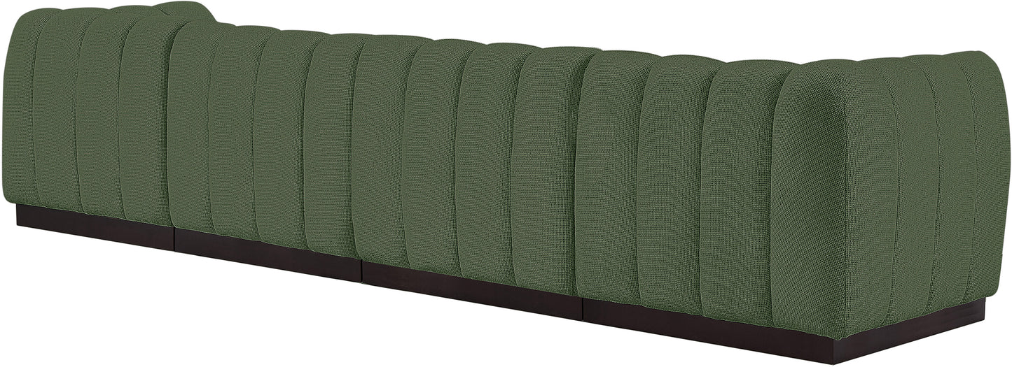 porter green chenille fabric modular sofa s133