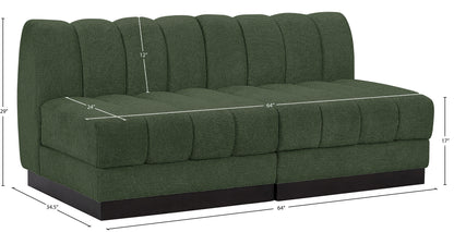 Porter Green Chenille Fabric Modular Sofa S64