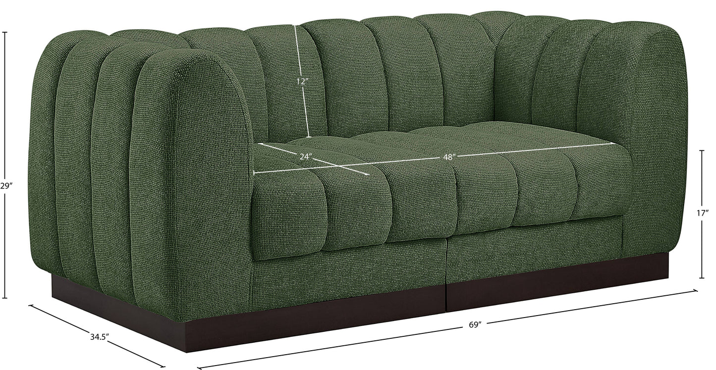 porter green chenille fabric modular sofa s69