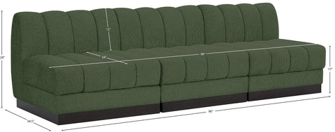 Porter Green Chenille Fabric Modular Sofa S96
