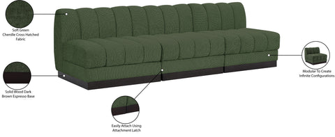 Porter Green Chenille Fabric Modular Sofa S96