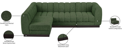 Porter Green Chenille Fabric Modular Sectional Sec4A