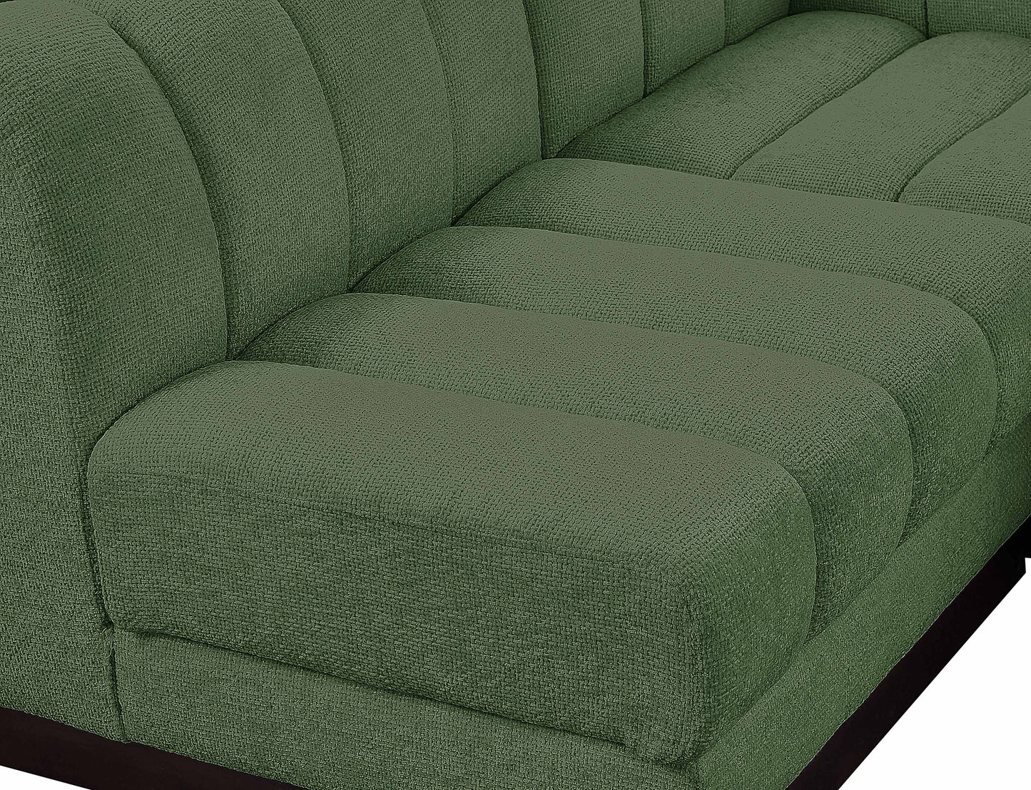 porter green chenille fabric modular sectional sec4a