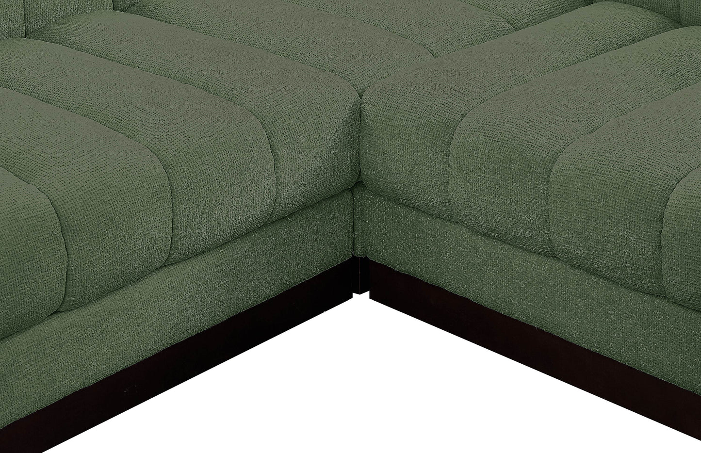 porter green chenille fabric modular sectional sec4a