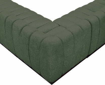 Porter Green Chenille Fabric Modular Sectional Sec5B