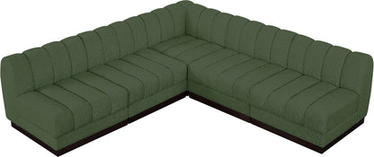 Porter Green Chenille Fabric Modular Sectional Sec5B