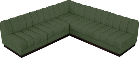 Porter Green Chenille Fabric Modular Sectional Sec5B
