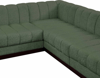 Porter Green Chenille Fabric Modular Sectional Sec5B