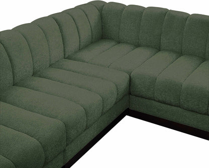 Porter Green Chenille Fabric Modular Sectional Sec5B