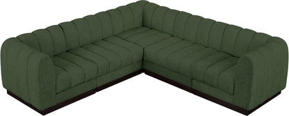 Porter Green Chenille Fabric Modular Sectional Sec5C