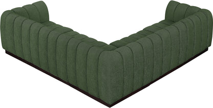 Porter Green Chenille Fabric Modular Sectional Sec5C