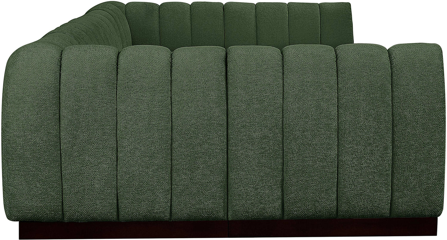 porter green chenille fabric modular sectional sec6a