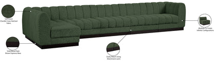 Porter Green Chenille Fabric Modular Sectional Sec6B