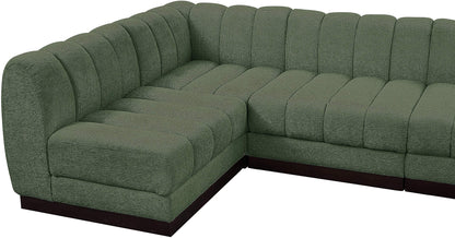 Porter Green Chenille Fabric Modular Sectional Sec6B