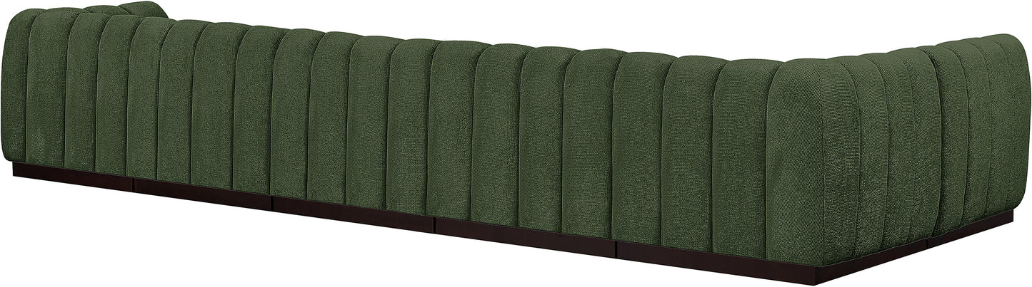 porter green chenille fabric modular sectional sec6b