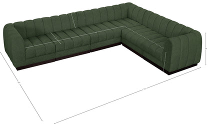 Porter Green Chenille Fabric Modular Sectional Sec6C