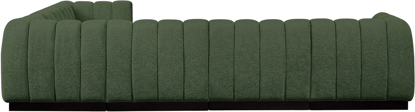 porter green chenille fabric modular sectional sec6c