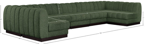 Opal 165" Chenille Fabric Upholstered Sectional, 7-Piece
