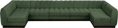 Porter Green Chenille Fabric Modular Sectional Sec7A